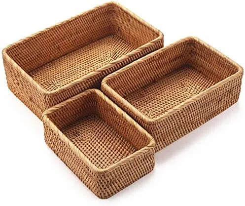 Mobili in rattan per interni, rattan naturale, mobili in vimini, vasi in vimini, organizer in vimini