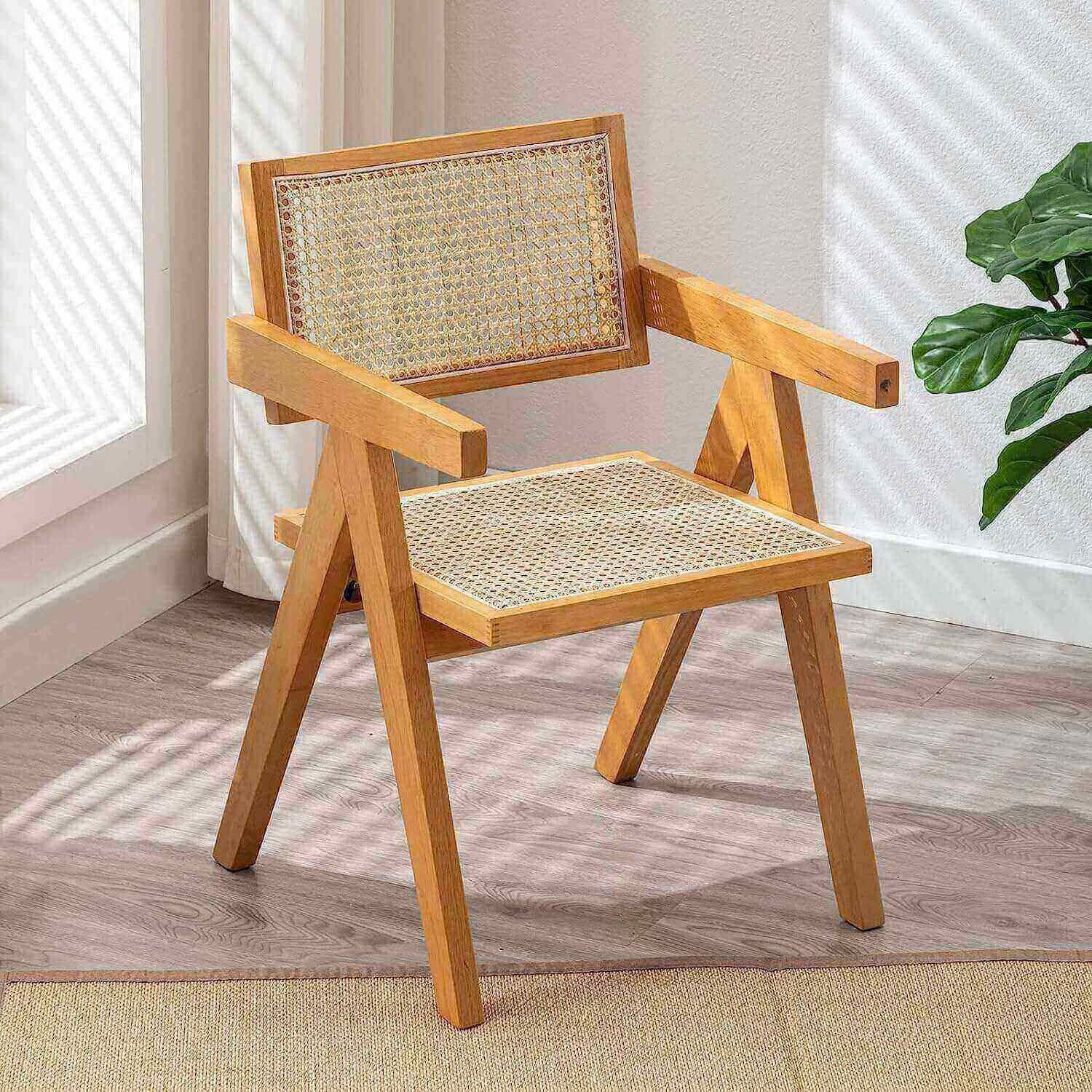 sedia in rattan per arredamento in stile giapponese