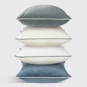 cuscini bianco azzurro per arredamento in stile coastal, complementi d'arredo in stile coastal shabby chic