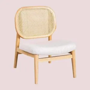 poltrona in rattan per arredamento in stile coastal