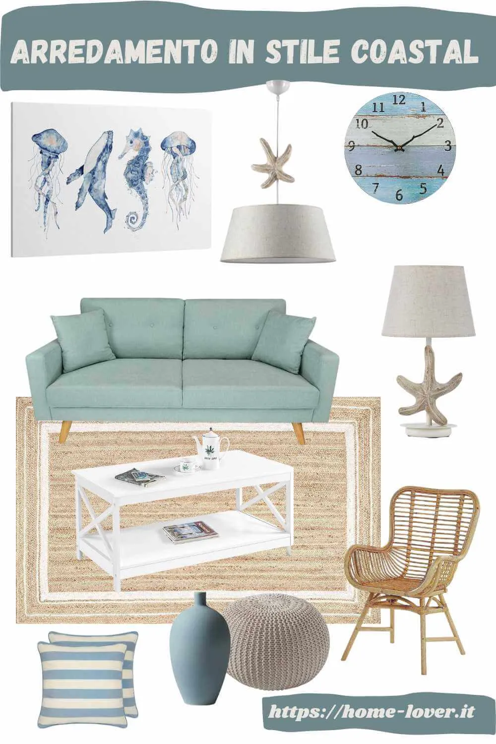 Arredemento in stile coastal, decorare casa in stile coastal, decoraioni stile costal, stile marinaro, home lover, home decor