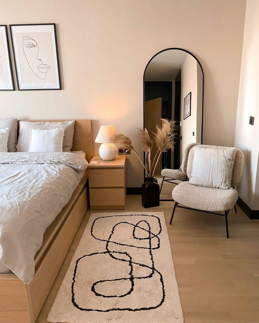 camera da letto in stile naturale