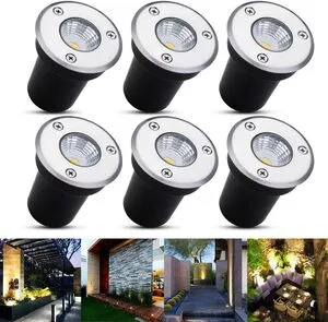 come illuminare il giardino con faretti da incasso per vialetti e scale