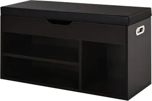 panca scarpiera moderna nera